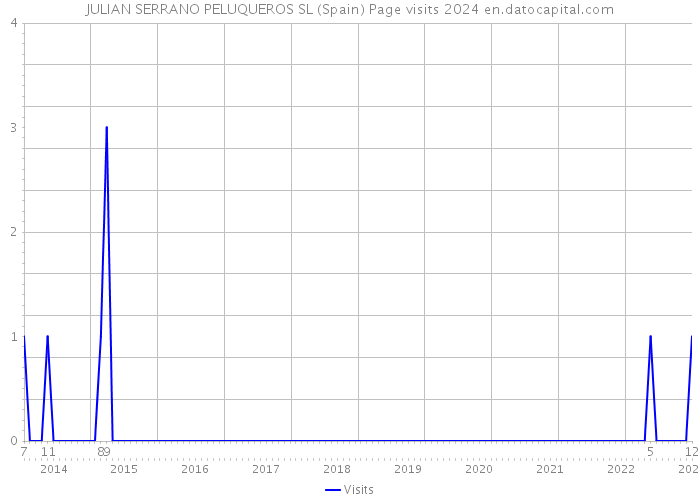 JULIAN SERRANO PELUQUEROS SL (Spain) Page visits 2024 