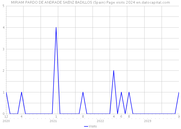 MIRIAM PARDO DE ANDRADE SAENZ BADILLOS (Spain) Page visits 2024 