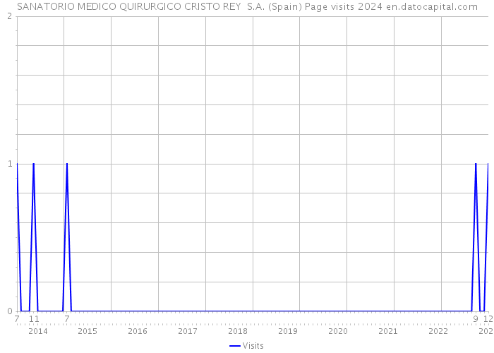 SANATORIO MEDICO QUIRURGICO CRISTO REY S.A. (Spain) Page visits 2024 