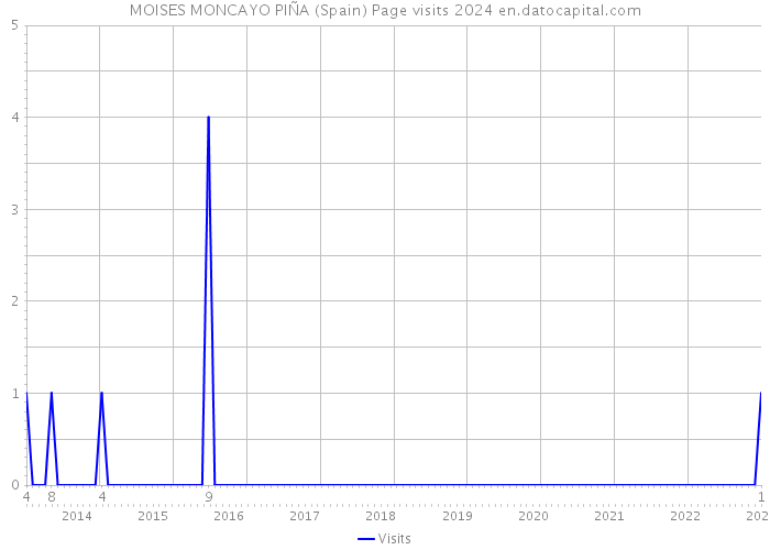 MOISES MONCAYO PIÑA (Spain) Page visits 2024 