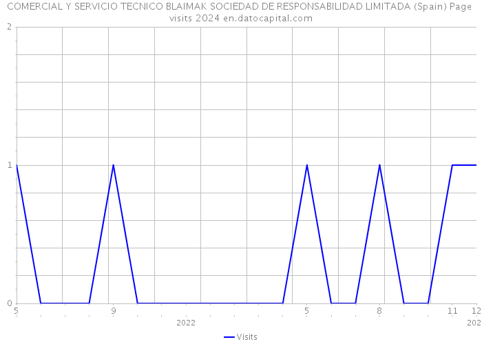 COMERCIAL Y SERVICIO TECNICO BLAIMAK SOCIEDAD DE RESPONSABILIDAD LIMITADA (Spain) Page visits 2024 