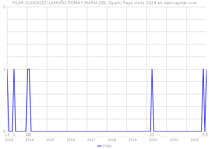 PILAR GONZALEZ-LAMUÑO ROMAY MARIA DEL (Spain) Page visits 2024 