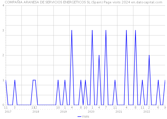 COMPAÑIA ARANESA DE SERVICIOS ENERGETICOS SL (Spain) Page visits 2024 