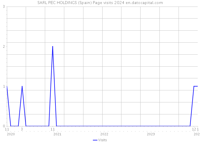 SARL PEC HOLDINGS (Spain) Page visits 2024 