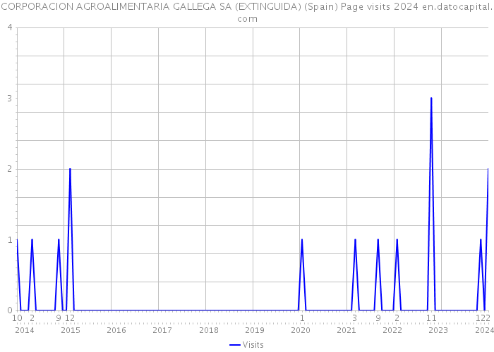 CORPORACION AGROALIMENTARIA GALLEGA SA (EXTINGUIDA) (Spain) Page visits 2024 
