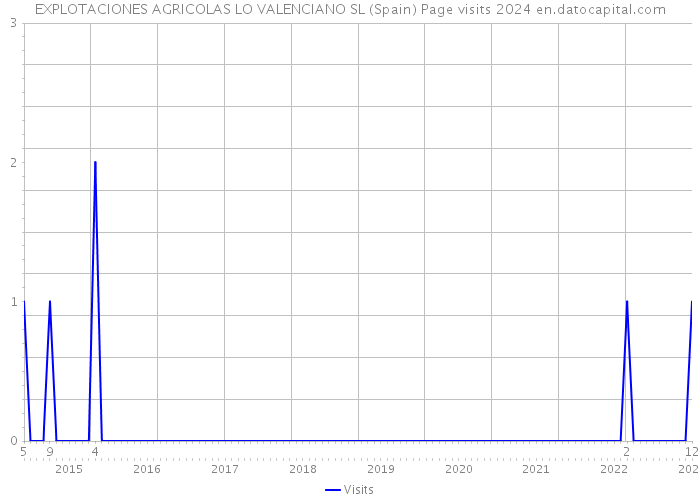 EXPLOTACIONES AGRICOLAS LO VALENCIANO SL (Spain) Page visits 2024 