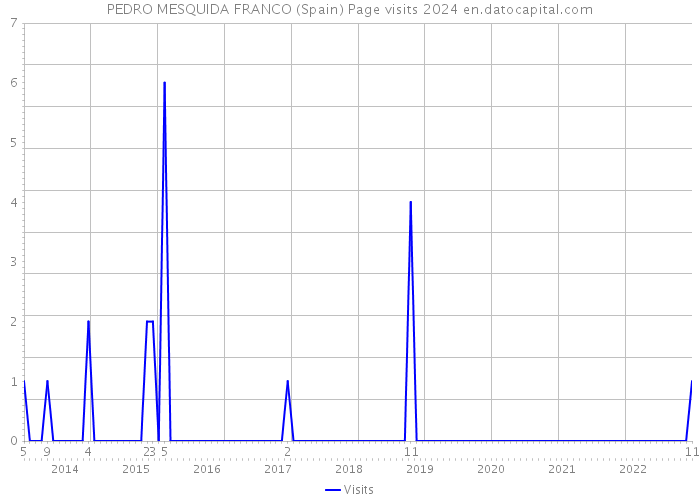 PEDRO MESQUIDA FRANCO (Spain) Page visits 2024 