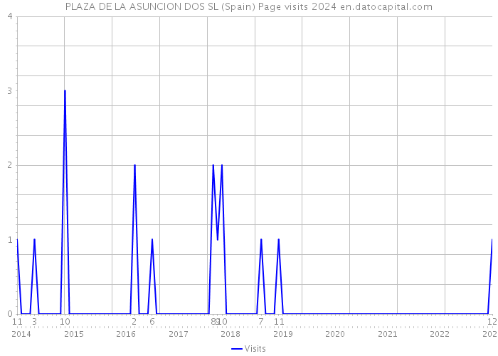 PLAZA DE LA ASUNCION DOS SL (Spain) Page visits 2024 