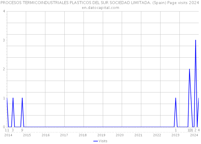 PROCESOS TERMICOINDUSTRIALES PLASTICOS DEL SUR SOCIEDAD LIMITADA. (Spain) Page visits 2024 