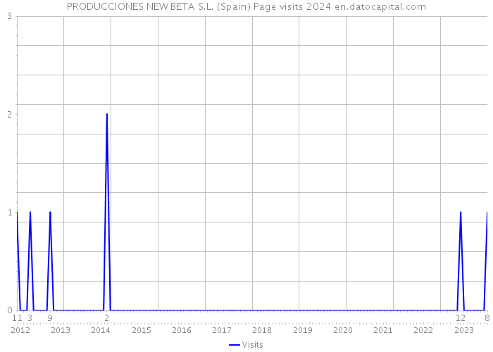 PRODUCCIONES NEW BETA S.L. (Spain) Page visits 2024 