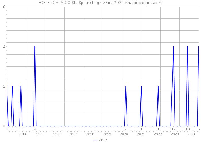 HOTEL GALAICO SL (Spain) Page visits 2024 