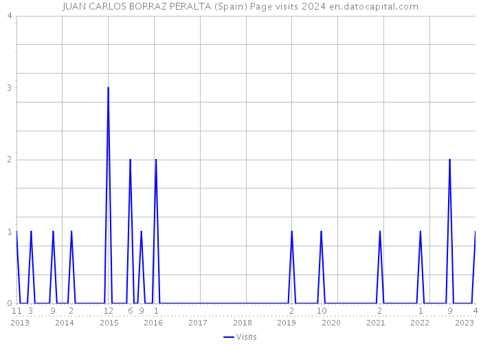 JUAN CARLOS BORRAZ PERALTA (Spain) Page visits 2024 