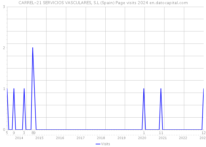 CARREL-21 SERVICIOS VASCULARES, S.L (Spain) Page visits 2024 