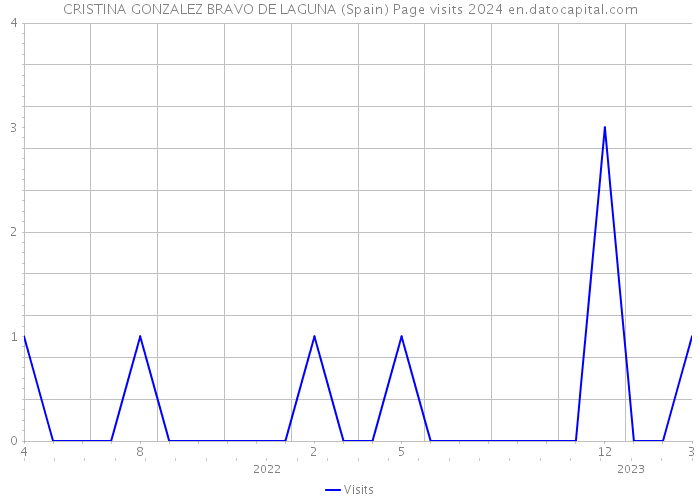 CRISTINA GONZALEZ BRAVO DE LAGUNA (Spain) Page visits 2024 