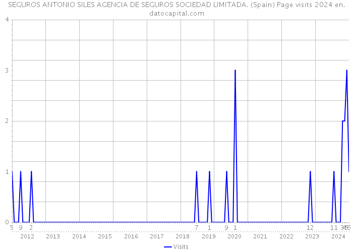 SEGUROS ANTONIO SILES AGENCIA DE SEGUROS SOCIEDAD LIMITADA. (Spain) Page visits 2024 