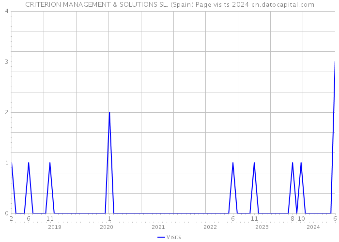 CRITERION MANAGEMENT & SOLUTIONS SL. (Spain) Page visits 2024 