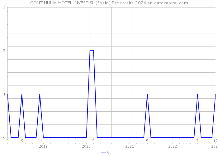CONTINUUM HOTEL INVEST SL (Spain) Page visits 2024 