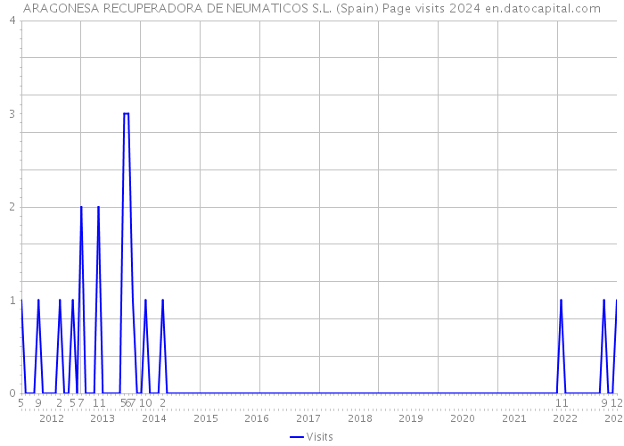 ARAGONESA RECUPERADORA DE NEUMATICOS S.L. (Spain) Page visits 2024 