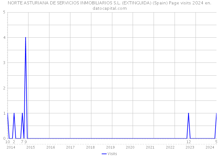 NORTE ASTURIANA DE SERVICIOS INMOBILIARIOS S.L. (EXTINGUIDA) (Spain) Page visits 2024 