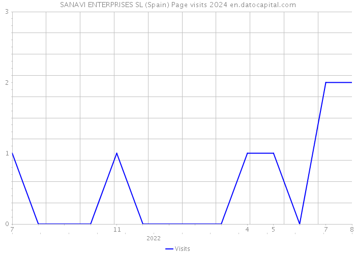 SANAVI ENTERPRISES SL (Spain) Page visits 2024 