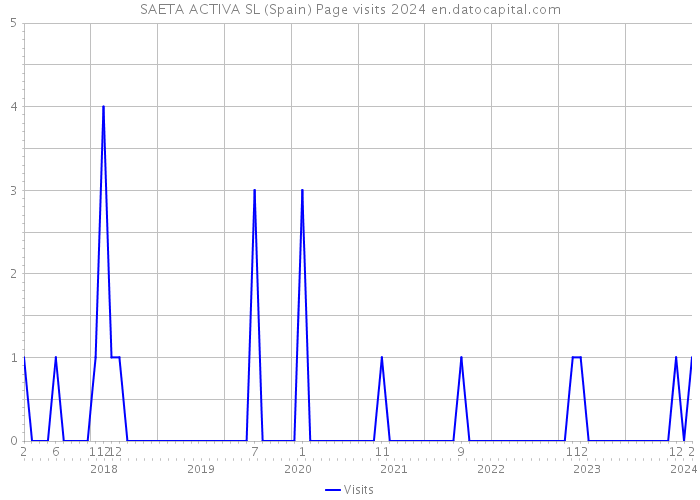 SAETA ACTIVA SL (Spain) Page visits 2024 
