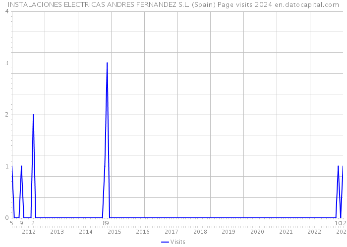 INSTALACIONES ELECTRICAS ANDRES FERNANDEZ S.L. (Spain) Page visits 2024 