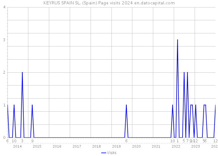 KEYRUS SPAIN SL. (Spain) Page visits 2024 