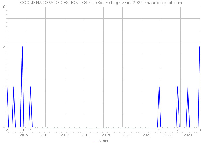 COORDINADORA DE GESTION TGB S.L. (Spain) Page visits 2024 