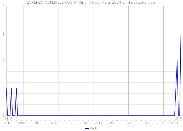 LORENZO GONZALEZ ROCHA (Spain) Page visits 2024 