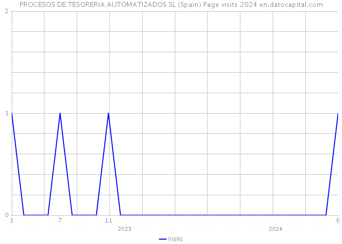 PROCESOS DE TESORERIA AUTOMATIZADOS SL (Spain) Page visits 2024 