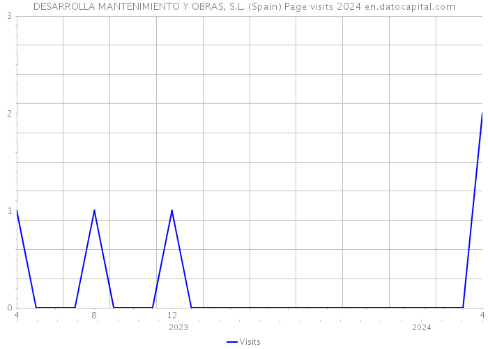 DESARROLLA MANTENIMIENTO Y OBRAS, S.L. (Spain) Page visits 2024 