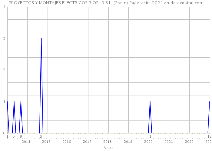 PROYECTOS Y MONTAJES ELECTRICOS RIOSUR S.L. (Spain) Page visits 2024 
