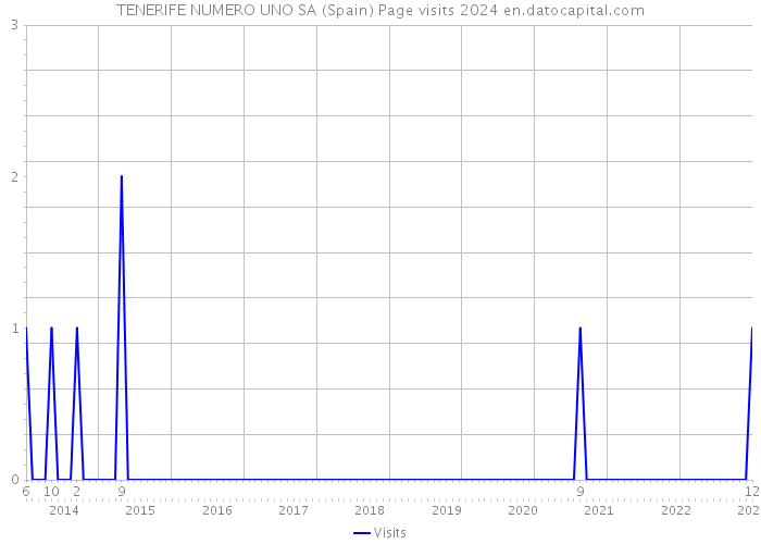 TENERIFE NUMERO UNO SA (Spain) Page visits 2024 
