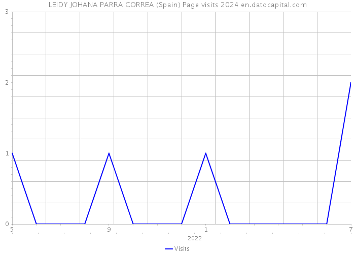 LEIDY JOHANA PARRA CORREA (Spain) Page visits 2024 