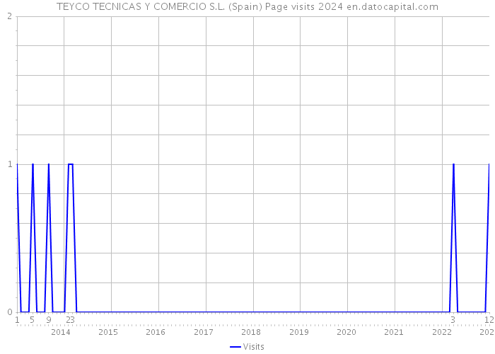 TEYCO TECNICAS Y COMERCIO S.L. (Spain) Page visits 2024 