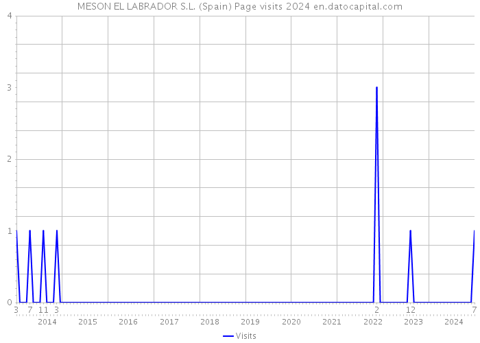 MESON EL LABRADOR S.L. (Spain) Page visits 2024 