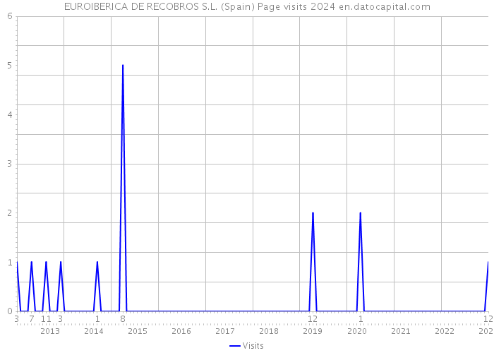 EUROIBERICA DE RECOBROS S.L. (Spain) Page visits 2024 