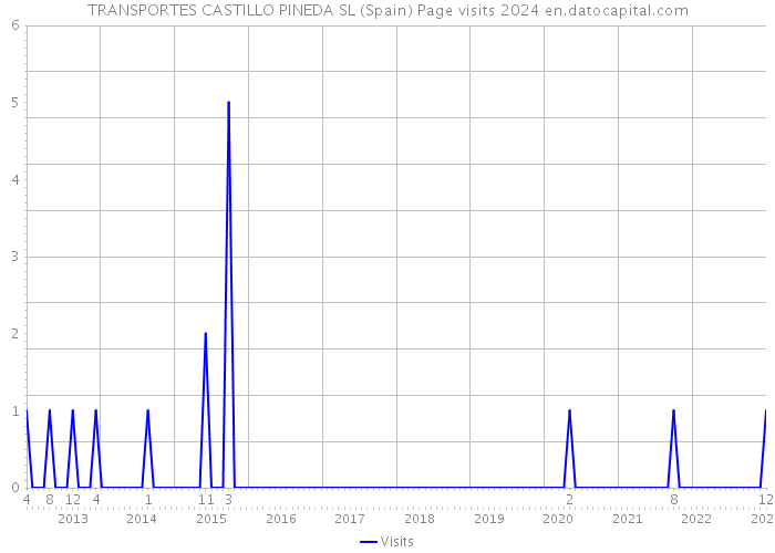 TRANSPORTES CASTILLO PINEDA SL (Spain) Page visits 2024 