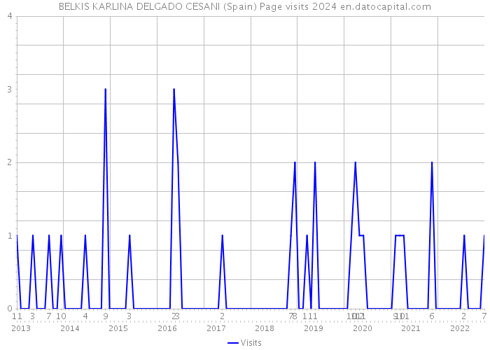 BELKIS KARLINA DELGADO CESANI (Spain) Page visits 2024 