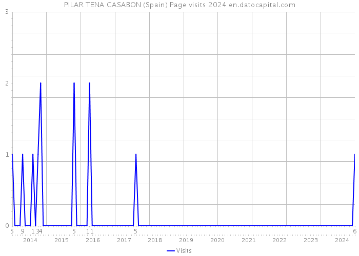 PILAR TENA CASABON (Spain) Page visits 2024 