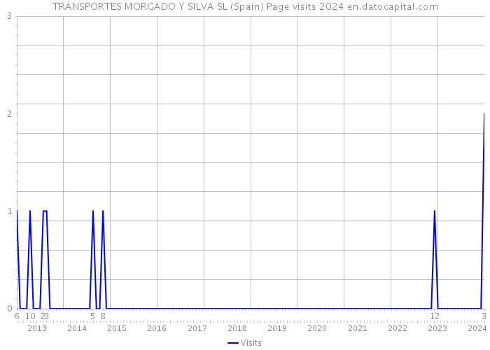 TRANSPORTES MORGADO Y SILVA SL (Spain) Page visits 2024 