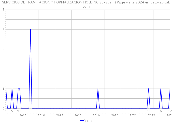 SERVICIOS DE TRAMITACION Y FORMALIZACION HOLDING SL (Spain) Page visits 2024 