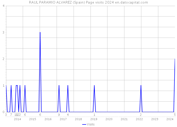 RAUL PARAMIO ALVAREZ (Spain) Page visits 2024 