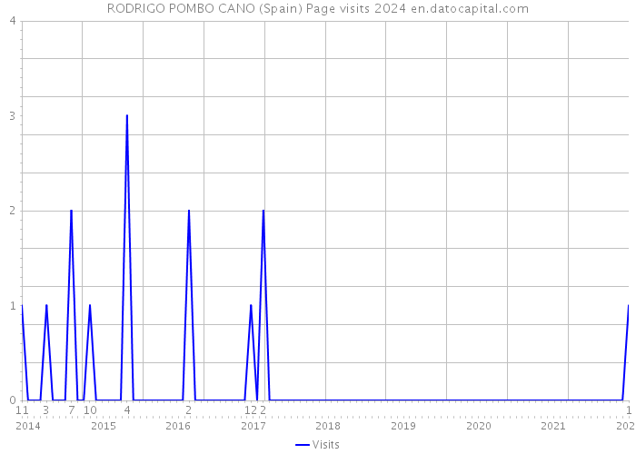 RODRIGO POMBO CANO (Spain) Page visits 2024 