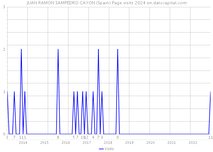 JUAN RAMON SAMPEDRO CAYON (Spain) Page visits 2024 
