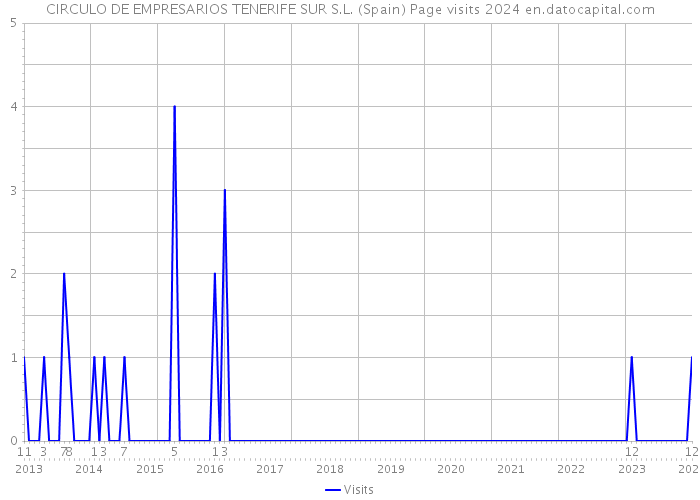 CIRCULO DE EMPRESARIOS TENERIFE SUR S.L. (Spain) Page visits 2024 