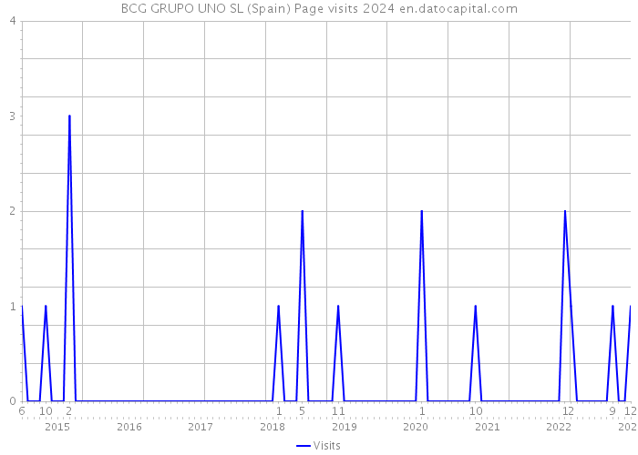 BCG GRUPO UNO SL (Spain) Page visits 2024 