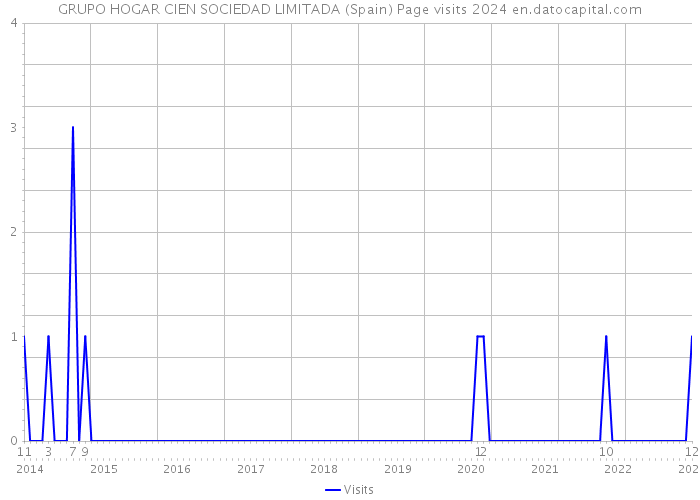 GRUPO HOGAR CIEN SOCIEDAD LIMITADA (Spain) Page visits 2024 
