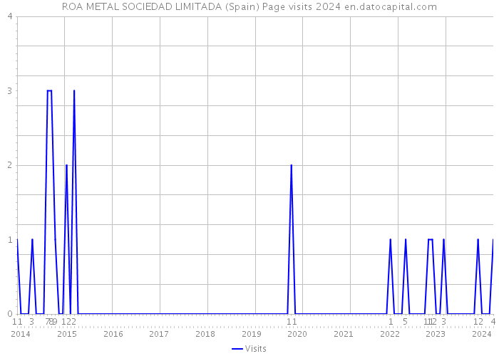 ROA METAL SOCIEDAD LIMITADA (Spain) Page visits 2024 