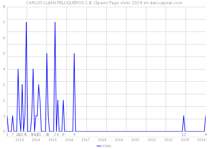 CARLOS LUJAN PELUQUEROS C.B. (Spain) Page visits 2024 